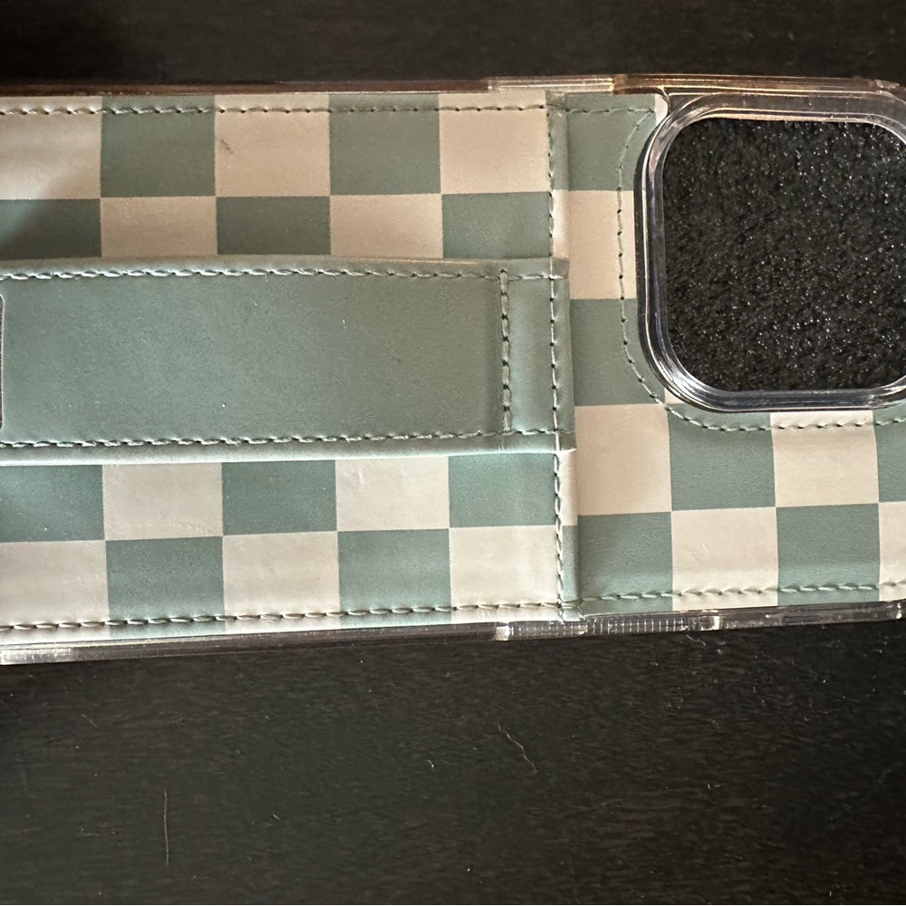 Walli iPhone 14 Pro Phone Case - Seafoam Check